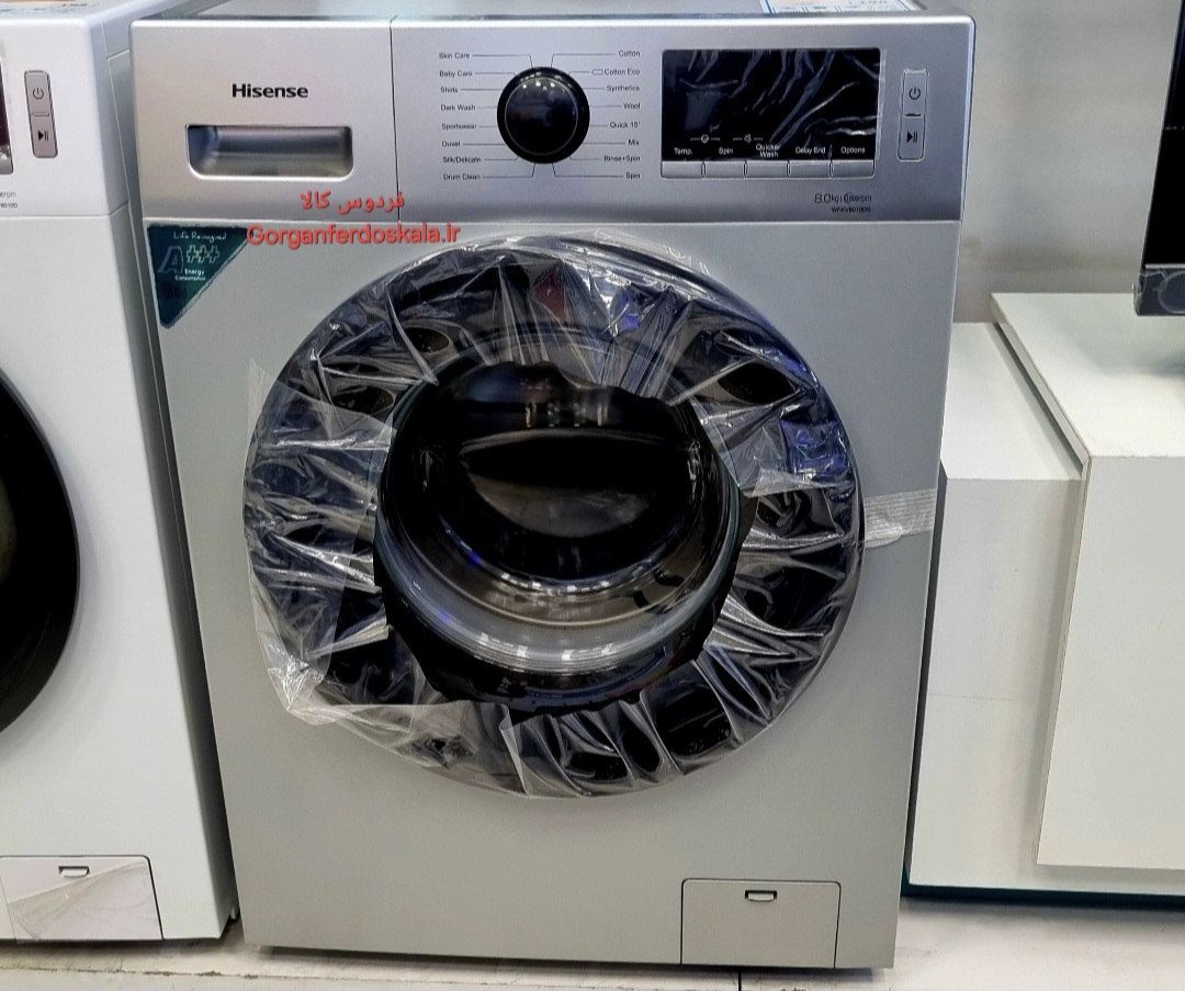 ماشین لباسشویی 8 کیلوگرم اتوماتیک هایسنس مدل wfkv8010ds